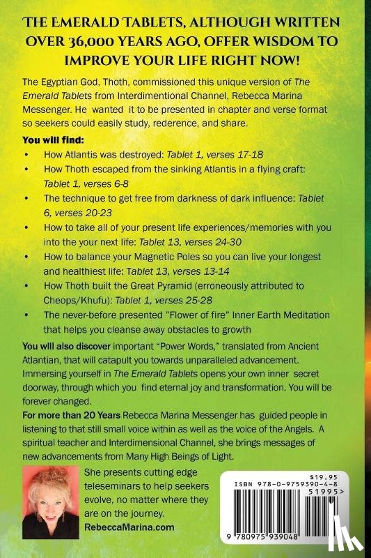 Messenger, Rebecca Marina - Study Edition The Emerald Tablets of Thoth The Atlantean