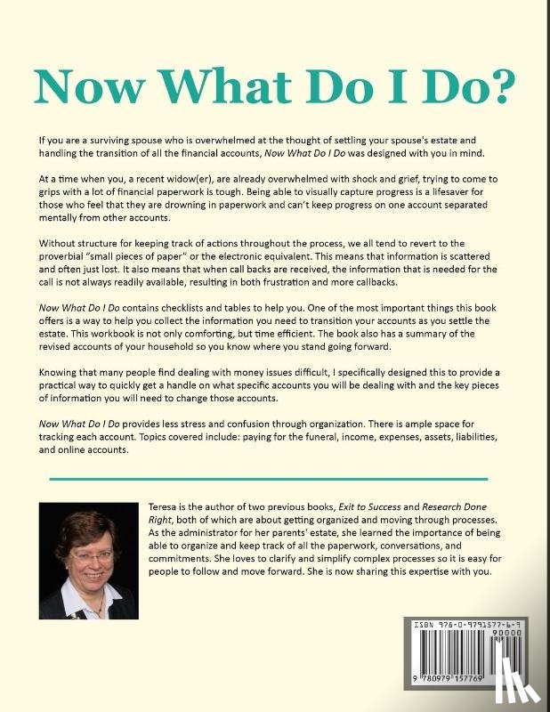 O'Brien, Teresa M - Now What Do I Do? Settling your Spouse's Estate - Organizing and Simplifying The Process