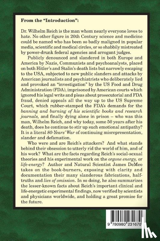 DeMeo, James - In Defense of Wilhelm Reich