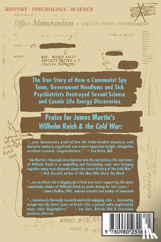 Martin, James Edward - Wilhelm Reich and the Cold War