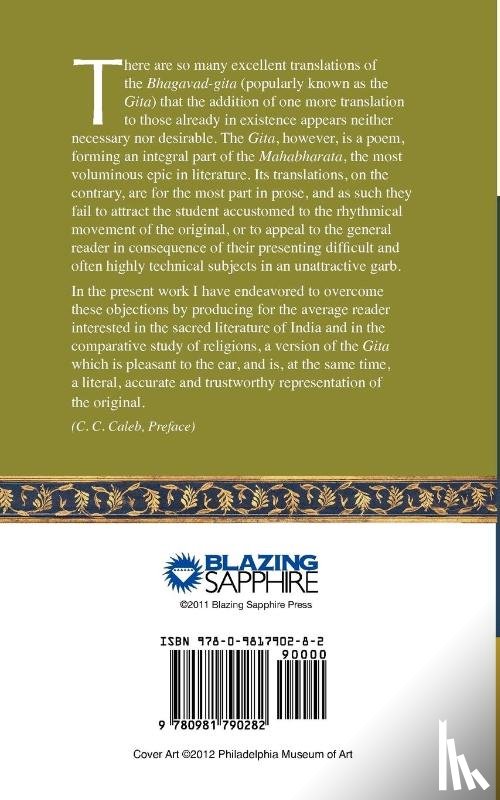 Caleb, C C - The Song Divine, or Bhagavad-Gita