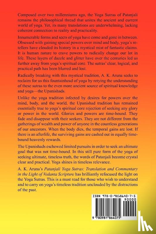 Aruna, A. K. - Patanjali Yoga Sutras