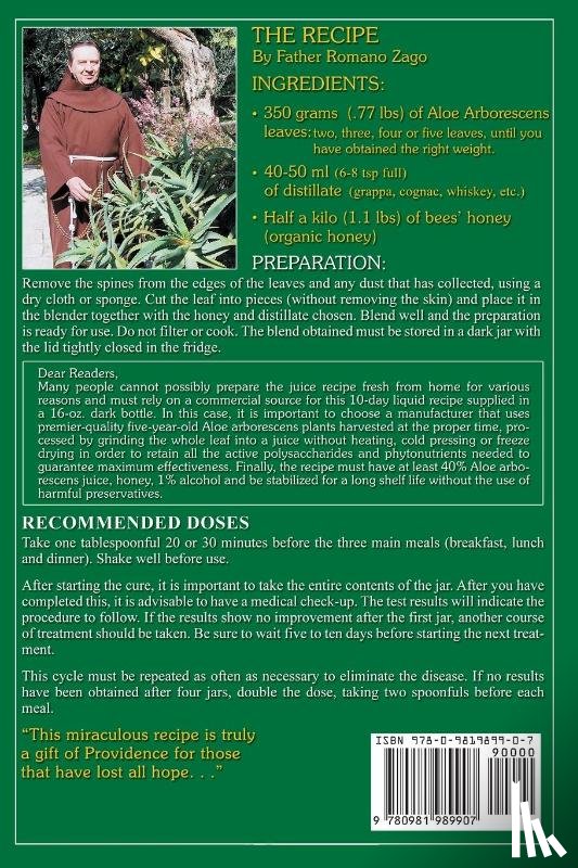 Zago, OFM Romano - Cancer Can Be Cured!