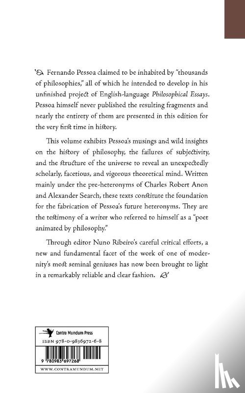 Pessoa, Fernando - Philosophical Essays