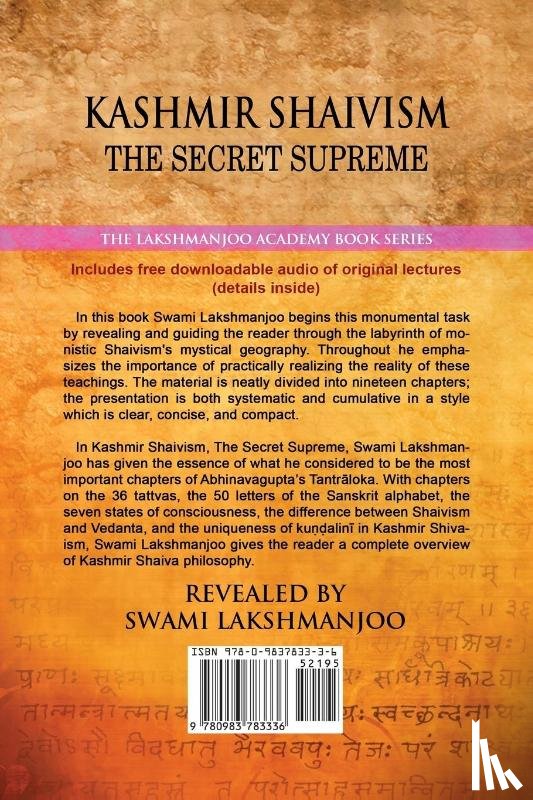 Lakshmanjoo, Swami - Kashmir Shaivism