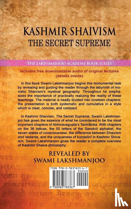 Lakshmanjoo, Swami - Kashmir Shaivism