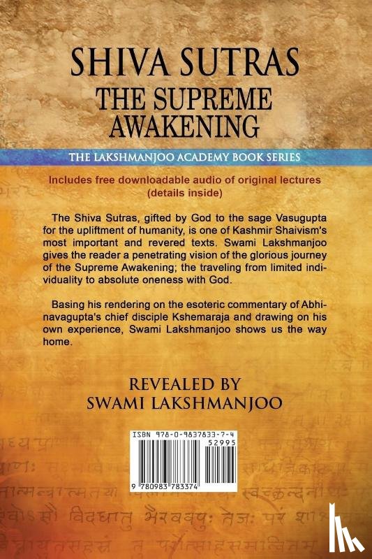 Lakshmanjoo, Swami - Śhiva Sūtras