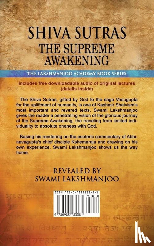 Lakshmanjoo, Swami - Śhiva Sūtras