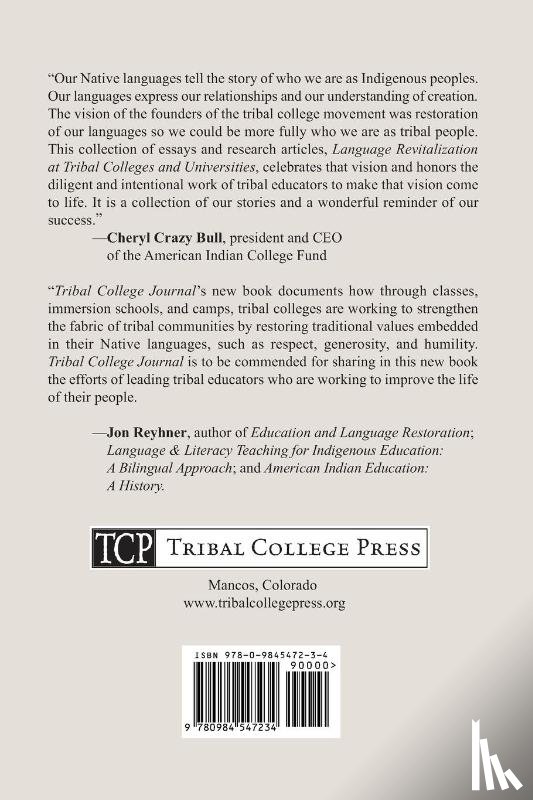  - Language Revitalization at Tribal Colleges and Universities