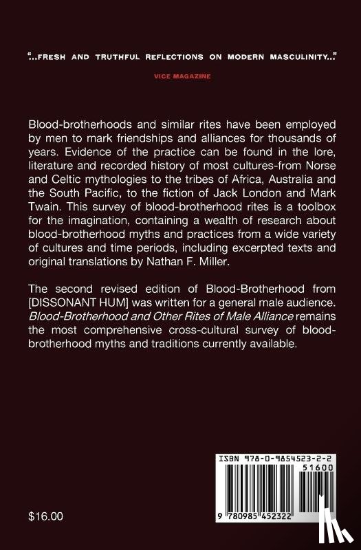 Miller, Nathan F, Donovan, Jack (University of York UK) - Blood-Brotherhood and Other Rites of Male Alliance