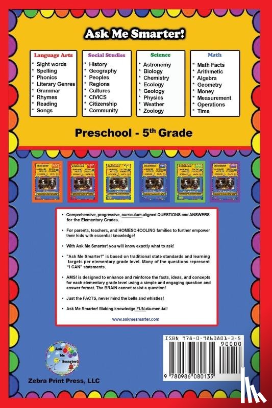 Roszak, Donna M - Ask Me Smarter! Language Arts, Social Studies, Science, and Math - Grade 1