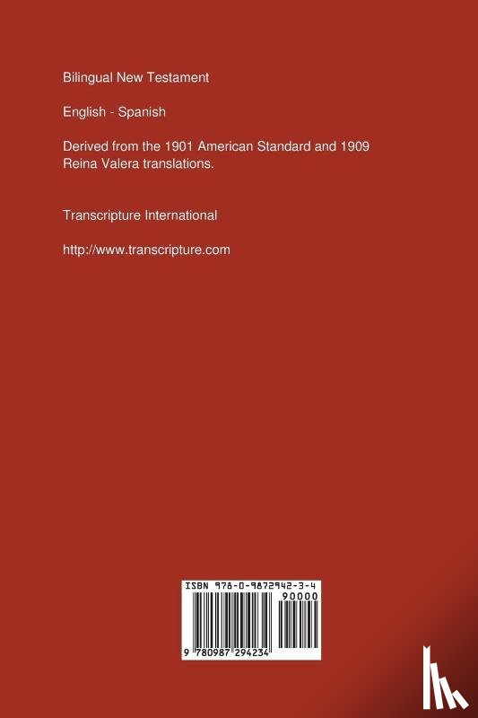 Transcripture International - Bilingual New Testament, English - Spanish