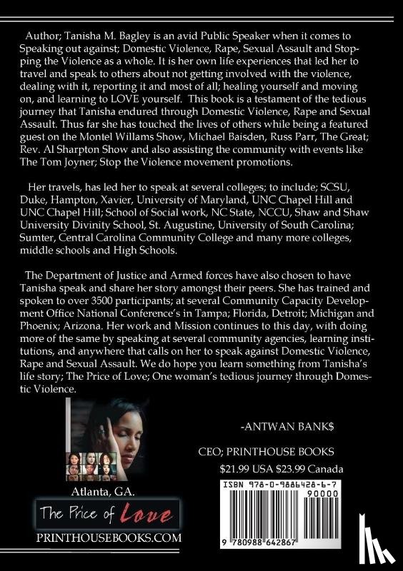 Bagley, Tanisha M - The Price of Love; One Woman's Journey Through Domestic Violence.
