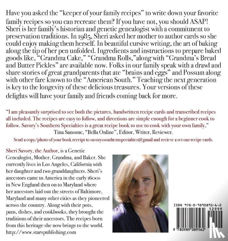 Savory, Sheri, Workman, Dakota - Savory's Southern Specialties