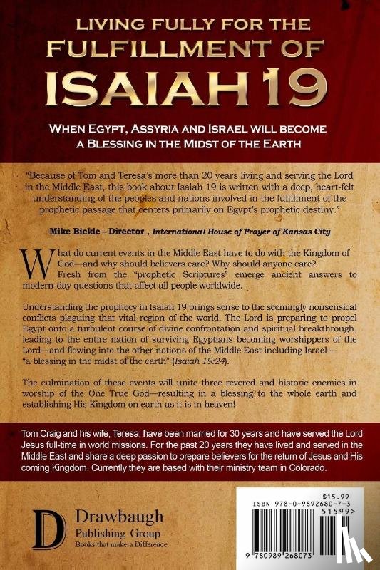 Craig, Tom - Living Fully for the Fulfillment of Isaiah 19