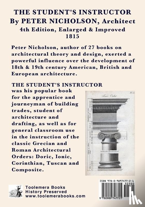 Nicholson, Peter - The Student's Instructor In Drawing And Working The Five Orders Of Architecture