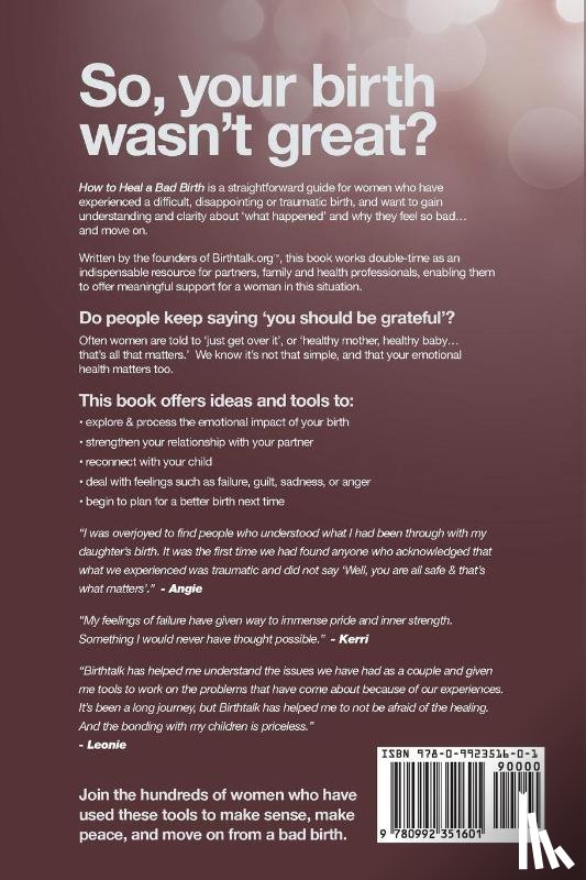 Bruijn, Melissa J, Gould, Debby A - How to Heal a Bad Birth