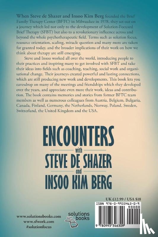  - Encounters with Steve de Shazer and Insoo Kim Berg