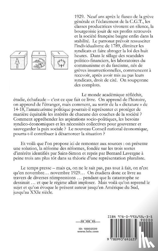 Lambert, Pierre-Georges - La Représentation politique des intérêts professionnels