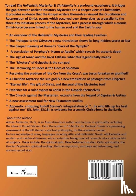 Anderson, Adrian - The Hellenistic Mysteries & Christianity