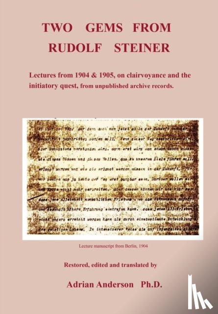 Anderson, Adrian - Two Gems from Rudolf Steiner