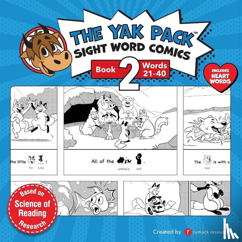 Muscovitch, Susan - The Yak Pack: Sight Word Comics: Book 2: Comic Books to Practice Reading Dolch Sight Words (21-40)