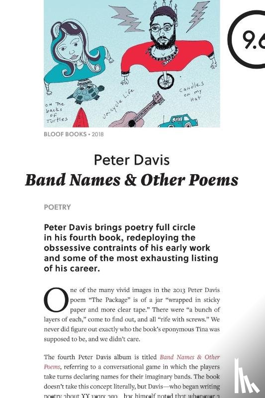 Davis, Peter (Bristol Royal Hospital for Children England UK) - Band Names & Other Poems