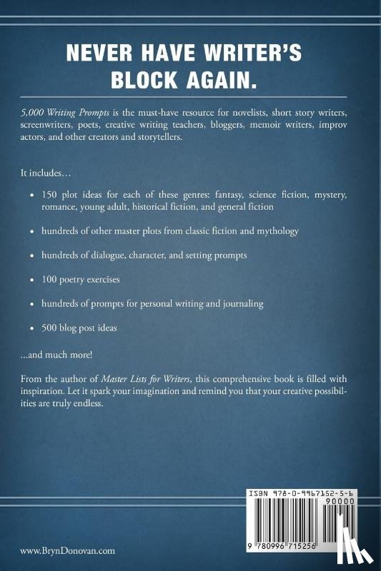 Donovan, Bryn - 5,000 Writing Prompts