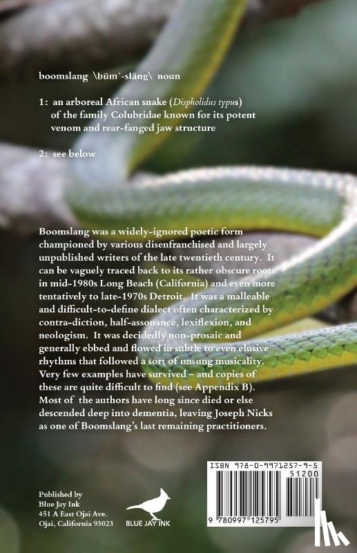 Nicks, Joseph - this is boomslang