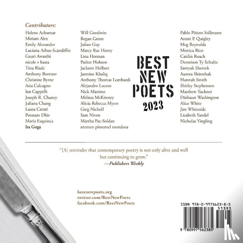  - Best New Poets 2023