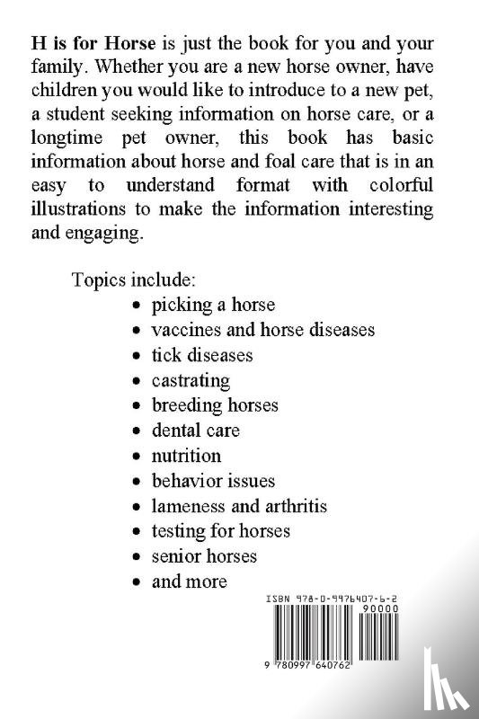 Sizemore, Terrie - H is for Horse