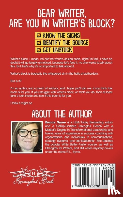 Syme, Becca - Dear Writer, Are You In Writer's Block?