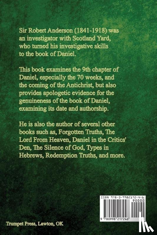 Anderson, Sir Robert (Institute for Social Studies in Medical Care London) - The Coming Prince