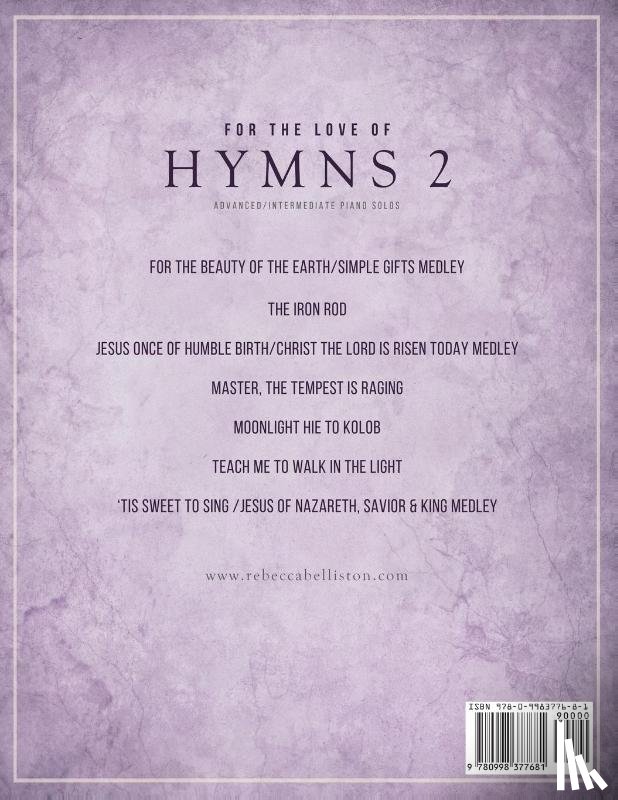 Belliston, Rebecca - For the Love of Hymns 2