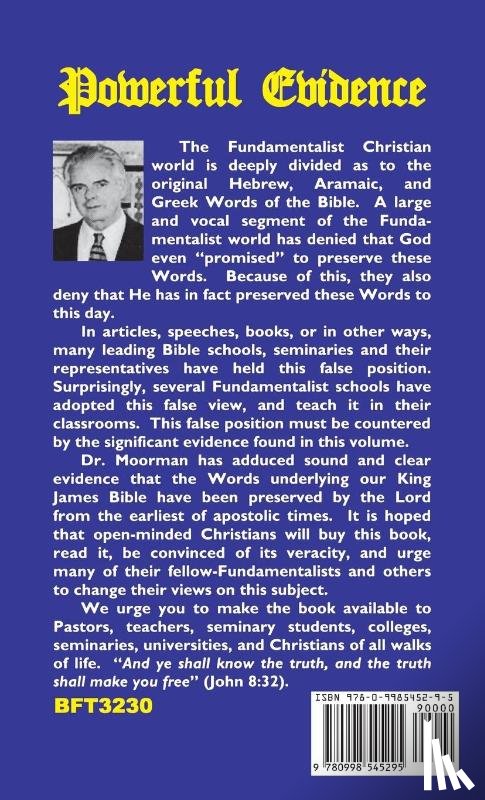 Moorman, J A - Early Manuscripts, Church Fathers and the Authorized Version with Manuscript Digests and Summaries