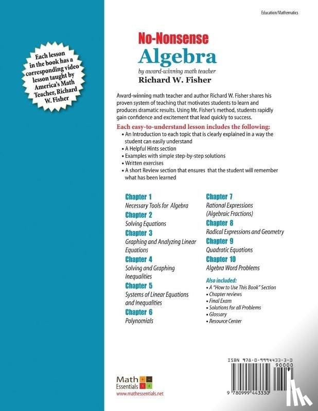 Fisher, Richard W - No-Nonsense Algebra, 2nd Edition