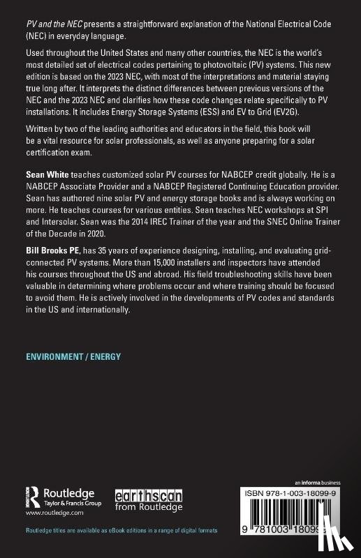White, Sean (Solar Energy Professor and Consultant, Brooks, Bill - PV and the NEC