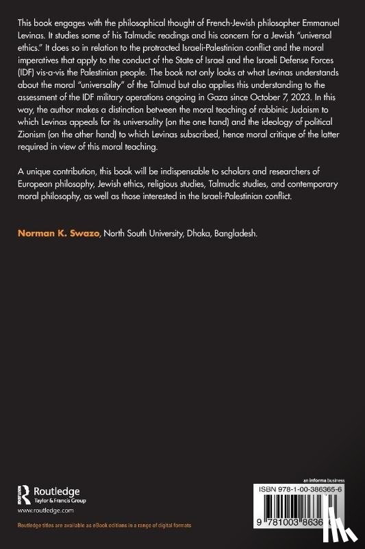 Swazo, Norman K. (North South University - Levinas, Ethics, and the Israeli-Palestinian Conflict