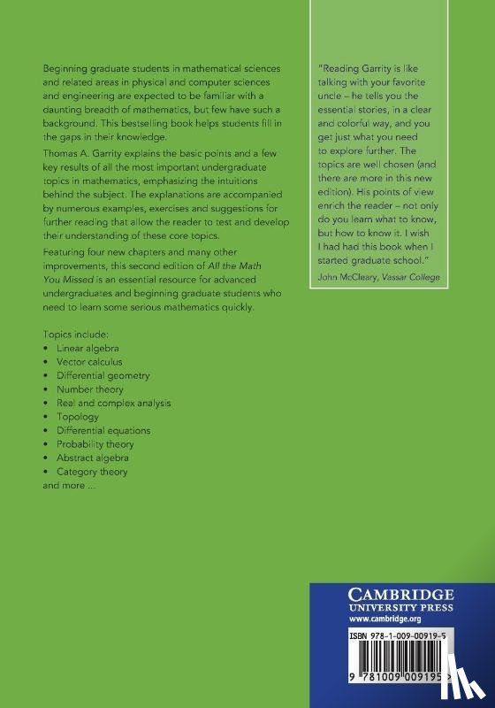 Garrity, Thomas A. (Williams College - All the Math You Missed