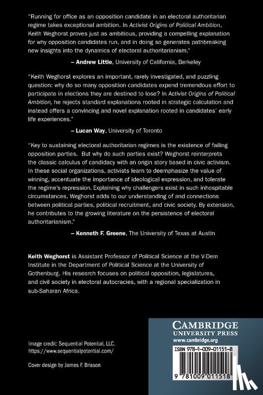 Weghorst, Keith (Goteborgs Universitet - Activist Origins of Political Ambition
