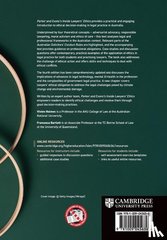 Holmes, Vivien (Australian National University, Bartlett, Francesca (University of Queensland) - Parker and Evans's Inside Lawyers' Ethics