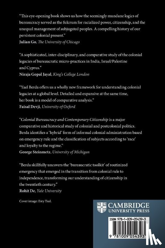 Berda, Yael (Hebrew University of Jerusalem) - Colonial Bureaucracy and Contemporary Citizenship