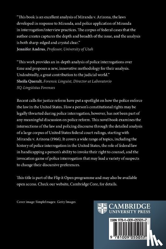 Mason, Marianne (James Madison University - Police Interrogation, Language, and the Law