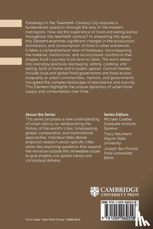 Lopes, Maria-Aparecida (California State University, Zuleta, Maria Cecilia (El Colegio de Mexico) - Foodways in the Twentieth-Century City