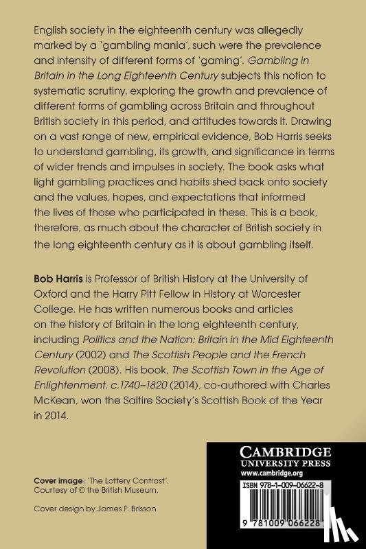 Harris, Bob (University of Oxford) - Gambling in Britain in the Long Eighteenth Century
