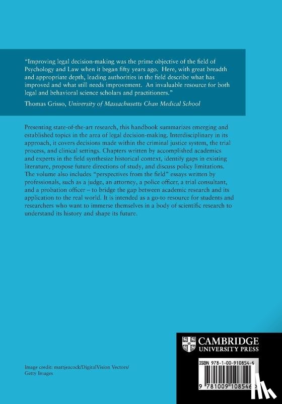  - The Cambridge Handbook of Psychology and Legal Decision-Making