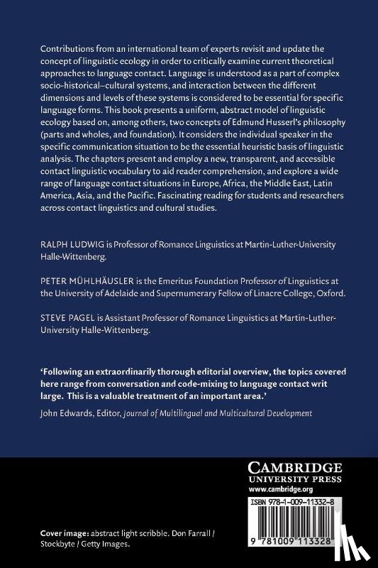  - Linguistic Ecology and Language Contact