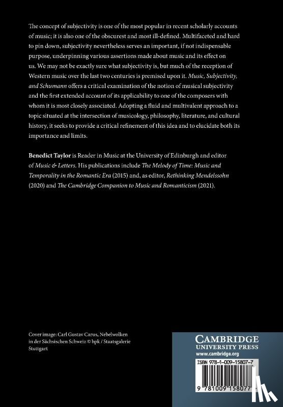 Taylor, Benedict - Music, Subjectivity, and Schumann