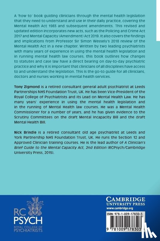 Zigmond, Tony, Brindle, Nick - A Clinician's Brief Guide to the Mental Health Act
