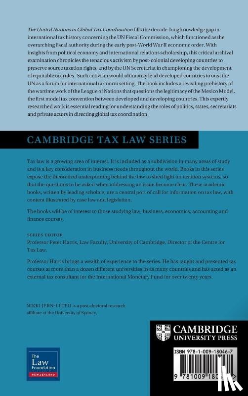Teo, Nikki J. (University of Sydney) - The United Nations in Global Tax Coordination